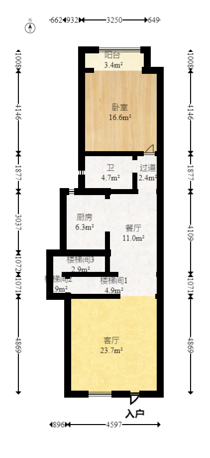 顺天御岭  3室2厅2卫   183.00万室内图1