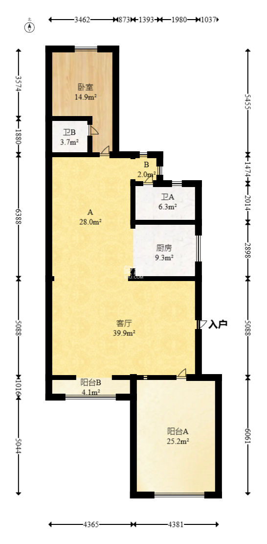 五矿万境蓝山  5室2厅1卫   348.00万
