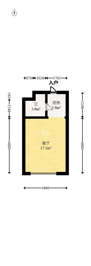 中建悦和城  1室0厅0卫    36.0万 中建悦和城  1室0厅0卫    36.0万户型图