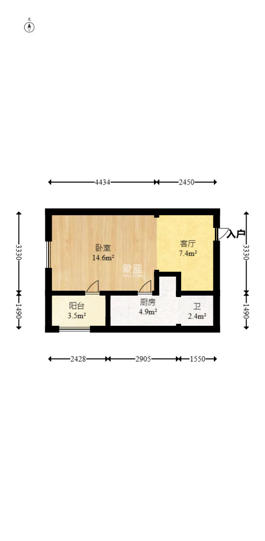 圆梦康乐城  1室1厅1卫   25.00万