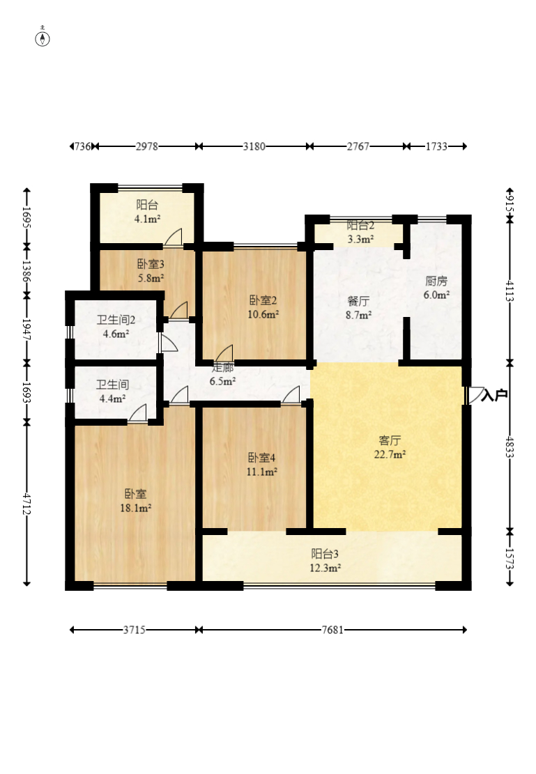 佳兆业滨江四季  4室2厅2卫    159.0万 佳兆业滨江四季  4室2厅2卫    159.0万户型图