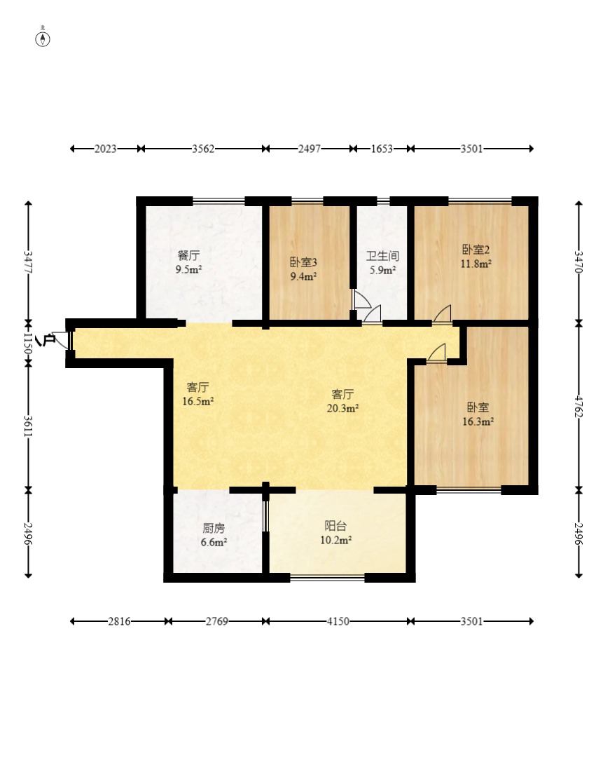 海德公园 4室2厅1卫 75.8万 海德公园 4室2厅1卫 75.8万户型图