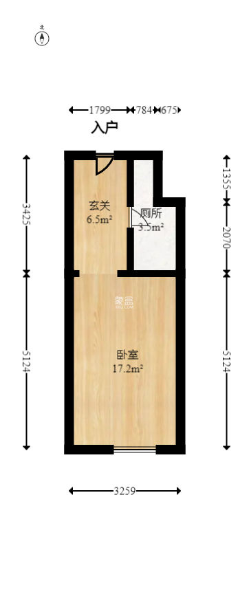 城发恒伟星雅韵（恒伟星辉苑）  1室1厅1卫   30.00万
