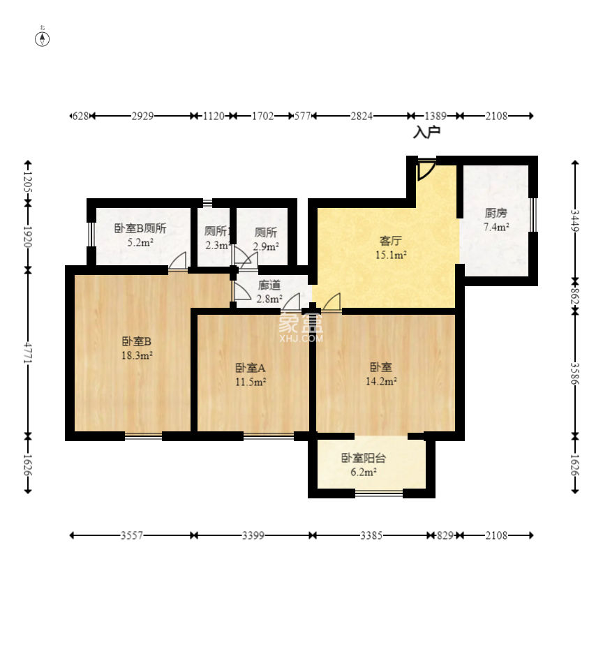 蓝光雍锦半岛  4室2厅2卫    120.0万