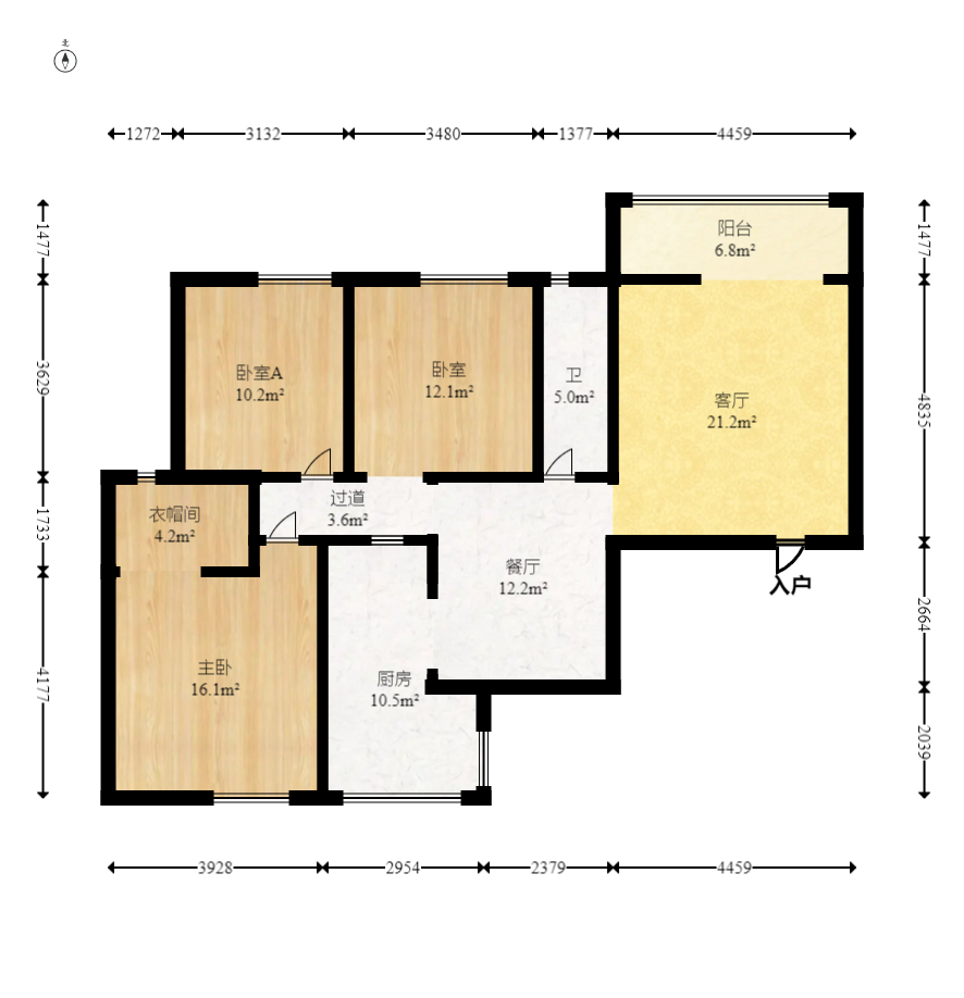 锦璨家园  3室2厅1卫    49.0万 锦璨家园  3室2厅1卫    49.0万户型图