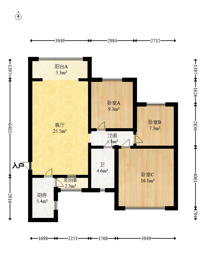 恒大雅苑  3室2厅1卫    80.0万