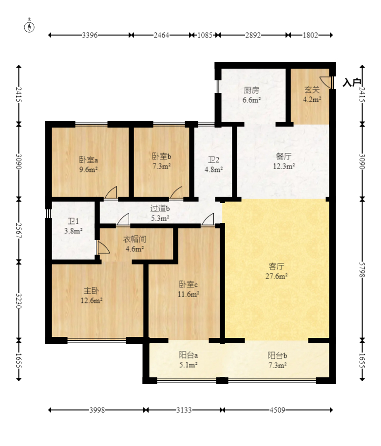 碧桂园培文府锦园  4室2厅2卫    108.0万 碧桂园培文府锦园  4室2厅2卫    108.0万户型图