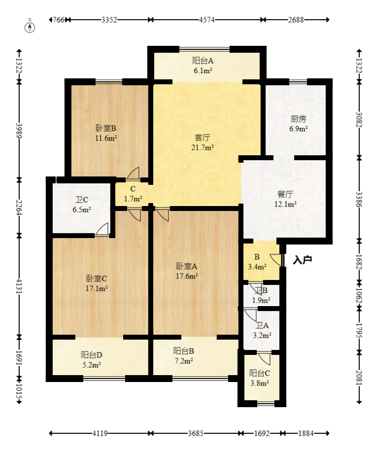 鑫天芙蓉  1室0厅0卫    84.8万 鑫天芙蓉  1室0厅0卫    84.8万户型图