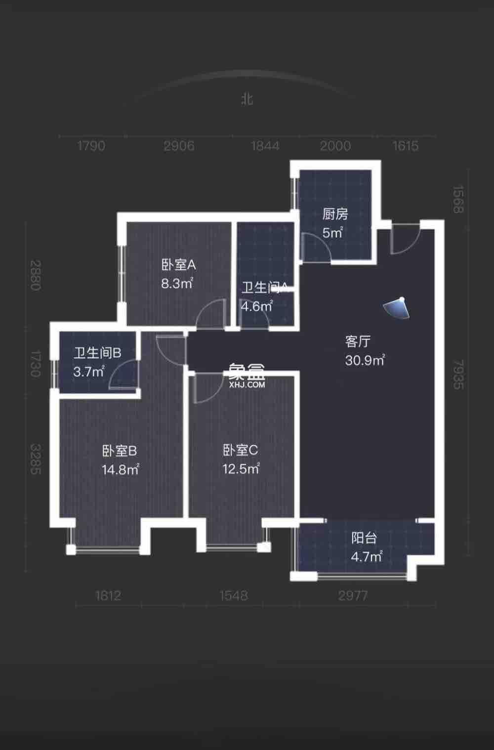 中建江湾壹号  3室2厅1卫   50.00万