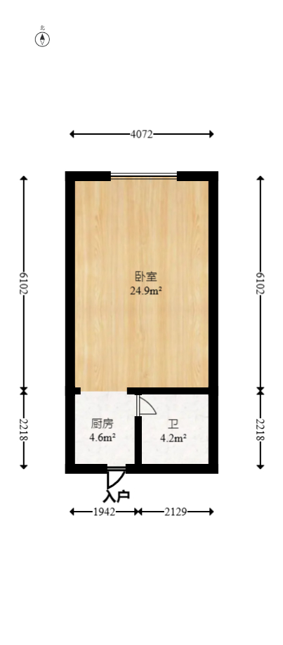 长城华都  1室1厅1卫   30.00万室内图1