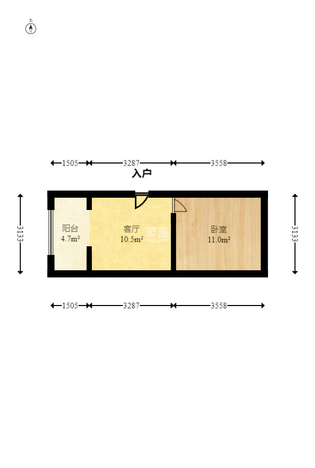 怡海星城  1室1厅1卫    13.0万