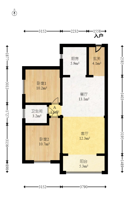 盛腾学林西岸  2室2厅1卫    53.8万 盛腾学林西岸  2室2厅1卫    53.8万户型图