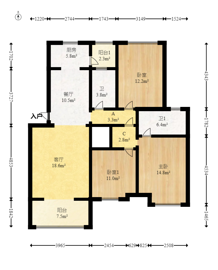 山水湾  3室2厅2卫    63.0万 山水湾  3室2厅2卫    63.0万户型图
