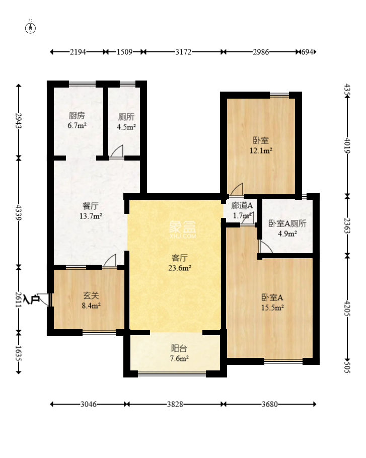 牛力家园  3室2厅2卫   110.00万