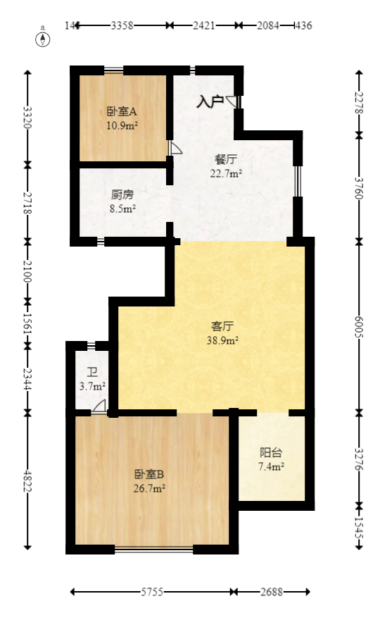 佳兆业天墅  6室2厅3卫   410.00万室内图1