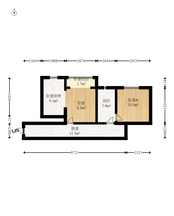 湘熙水郡（观澜海赋家园）  3室2厅2卫   112.00万室内图1