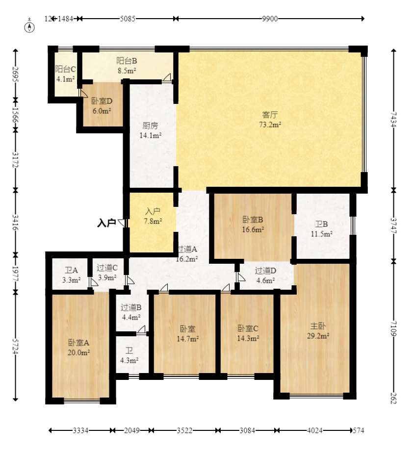 万科松湖天地  5室2厅4卫    357.8万 万科松湖天地  5室2厅4卫    357.8万户型图
