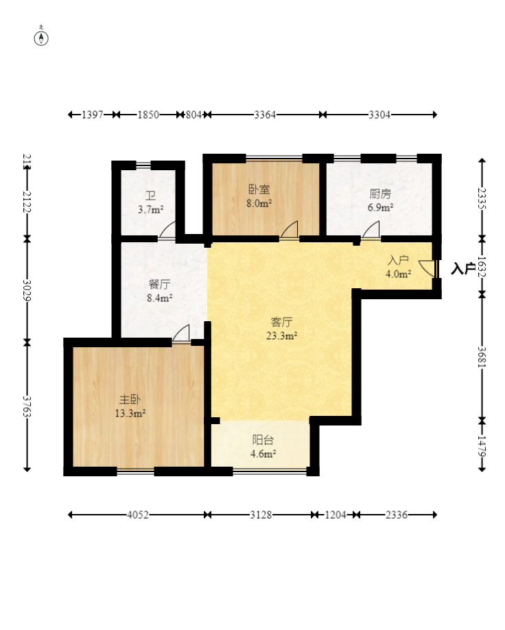 爱琴海岸 2室2厅1卫 49.2万 爱琴海岸 2室2厅1卫 49.2万户型图