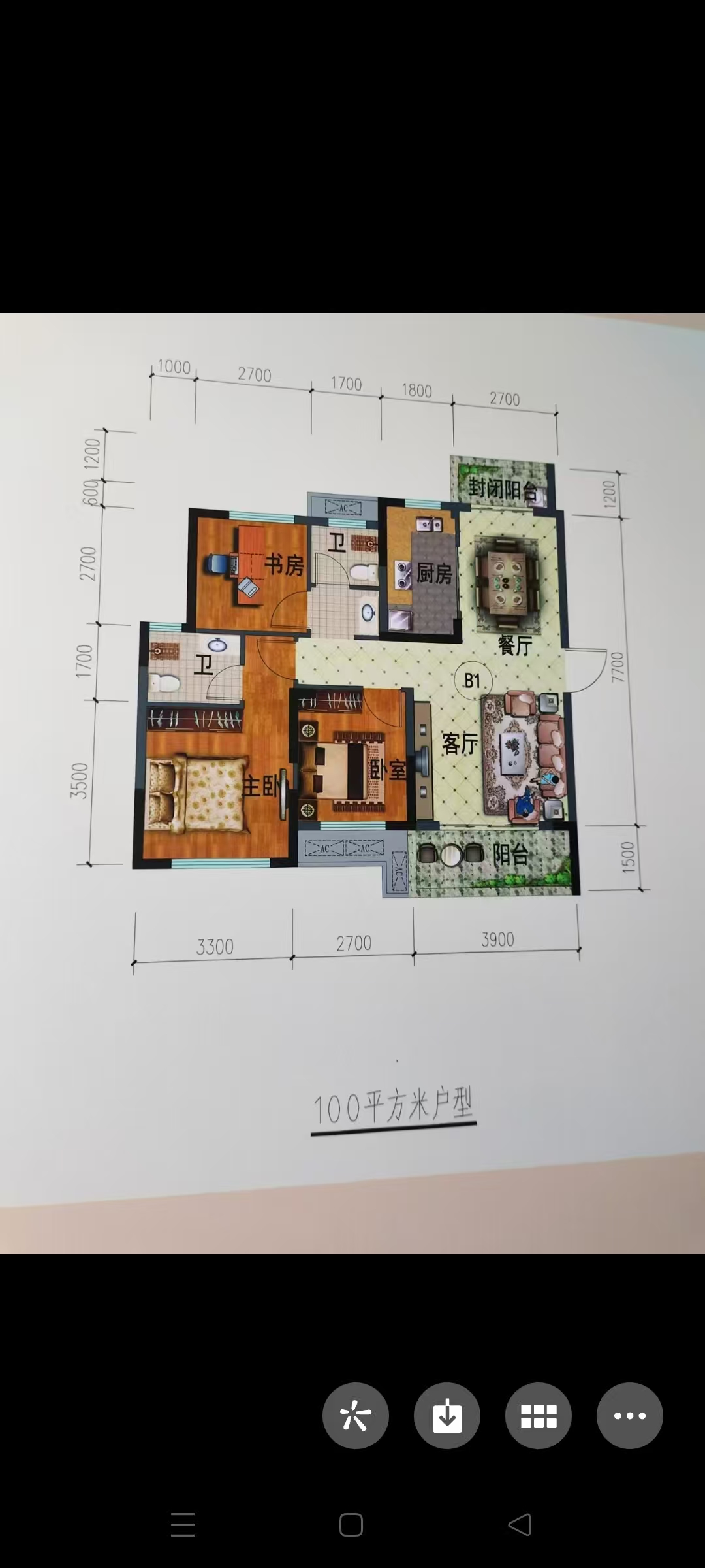 洋湖明园二期 3室2厅2卫 2800.0元/月 洋湖明园二期 3室2厅2卫 2800.0元/月户型图
