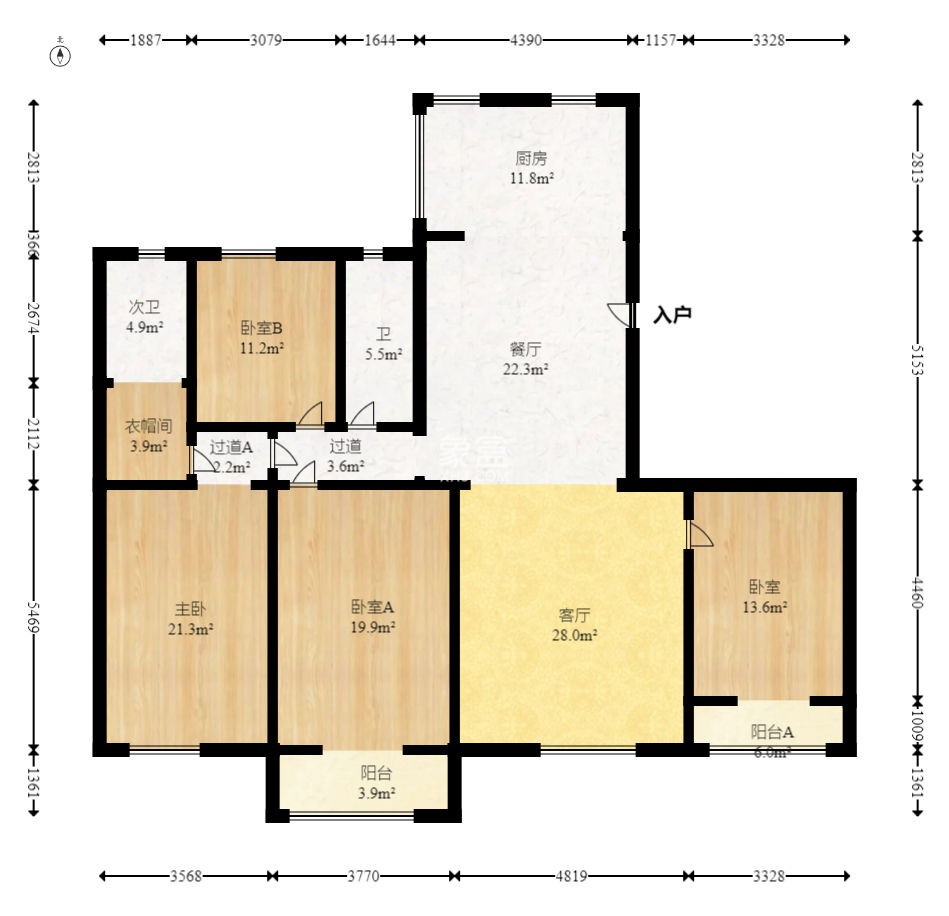 筑梦园  4室2厅2卫    96.5万