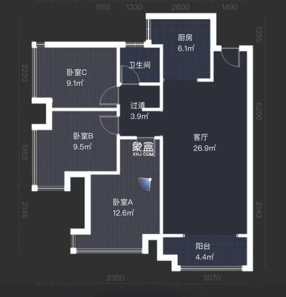 金轮津桥华府  3室2厅1卫   59.80万