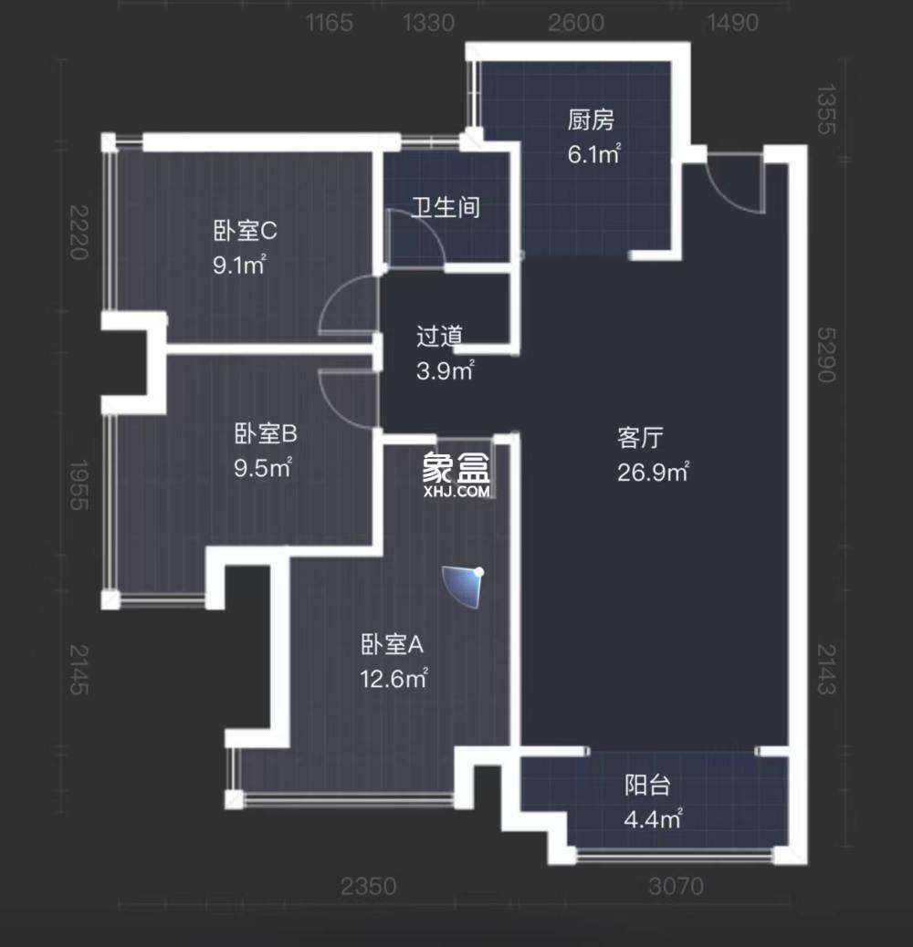 金轮津桥华府  3室2厅1卫   52.00万