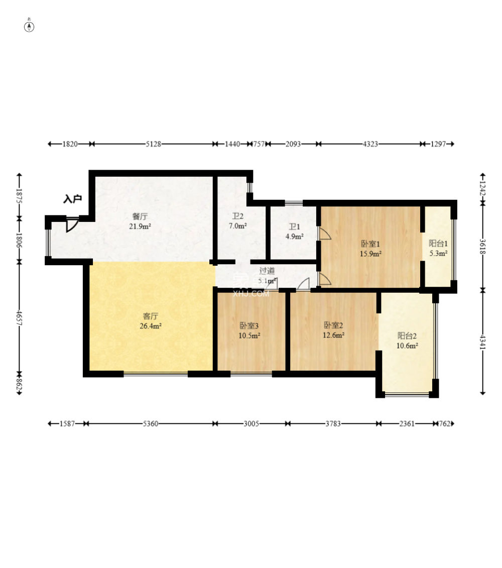 万事佳景园  3室2厅2卫    65.0万