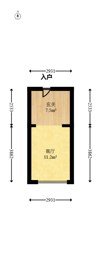 保利天禧EF区  1室1厅1卫   33.70万室内图1