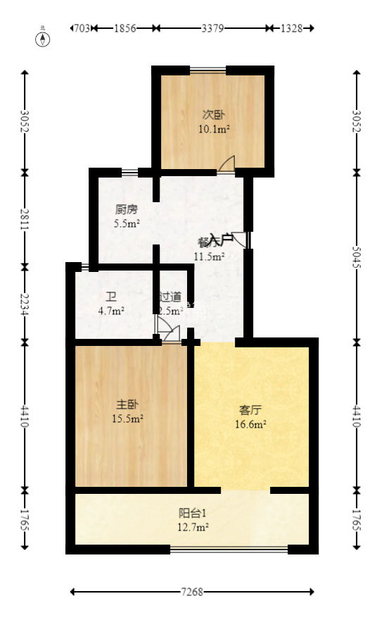 湘江北尚  2室2厅1卫   79.00万