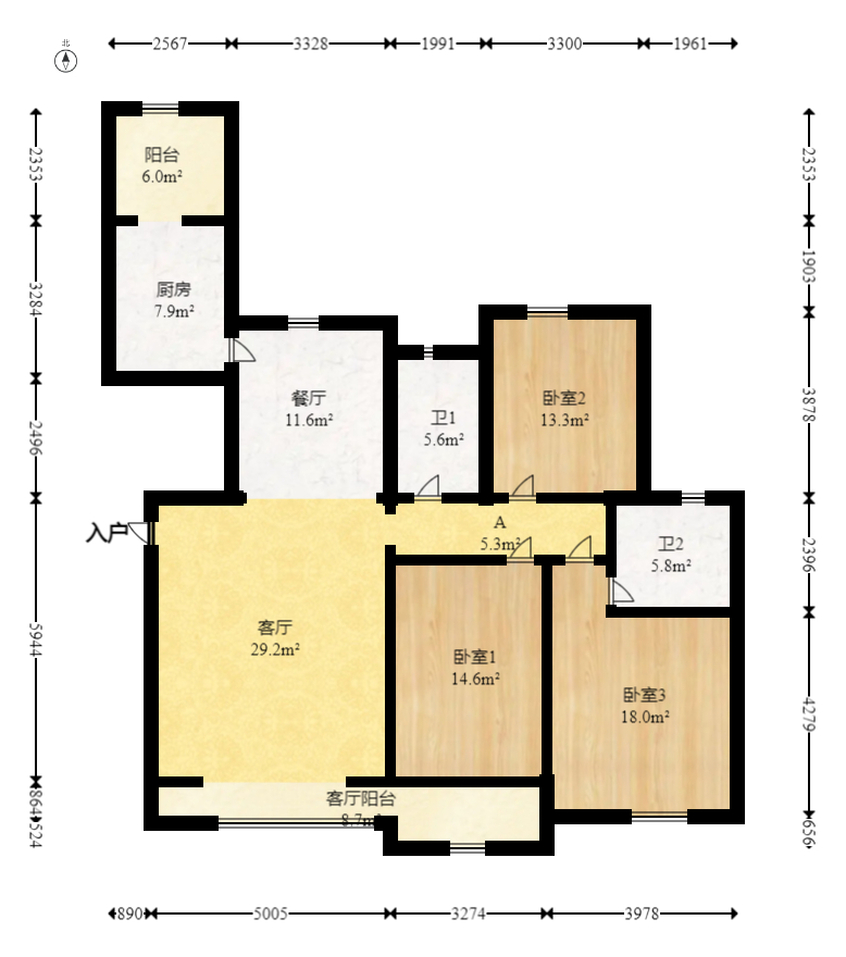 轻盐阳光CEO(轻盐雅苑)(轻奢时代)  1室0厅0卫   128.00万室内图1