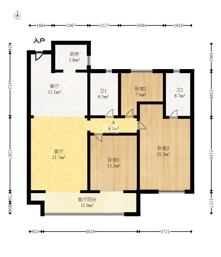 中建鈺和城  3室2廳2衛(wèi)   170.00萬