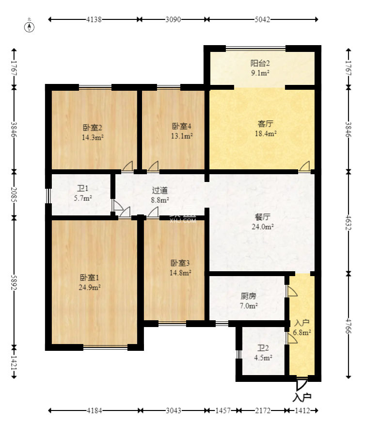 愛地林苑  1室2廳1衛(wèi)   108.00萬