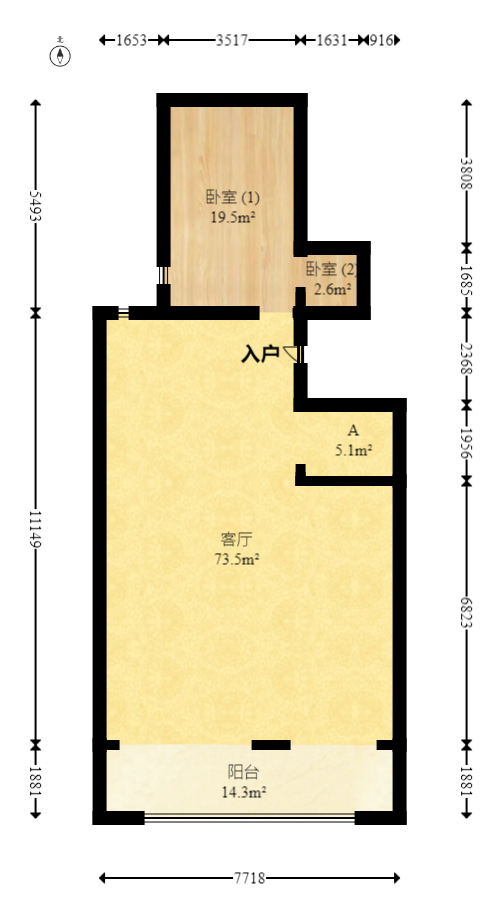 中海璞源（梅溪湖壹号四期）  6室2厅4卫   878.00万室内图1