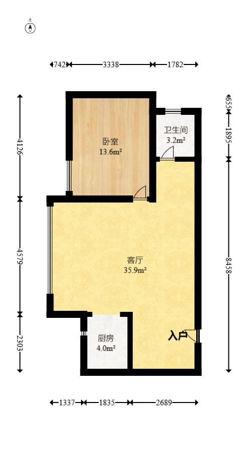 中欣楚天雅郡 1室1厅1卫 35.0万 中欣楚天雅郡 1室1厅1卫 35.0万户型图