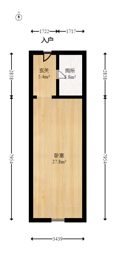 兰亭湾畔  1室1厅1卫   28.00万室内图1