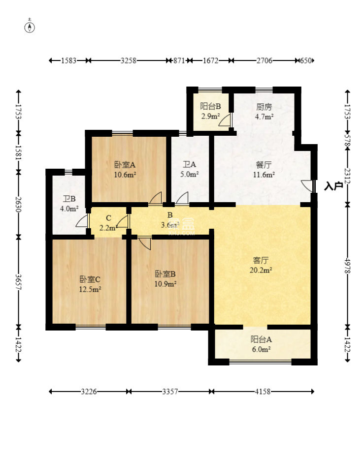 伊景园滨河苑  3室2厅2卫   86.00万