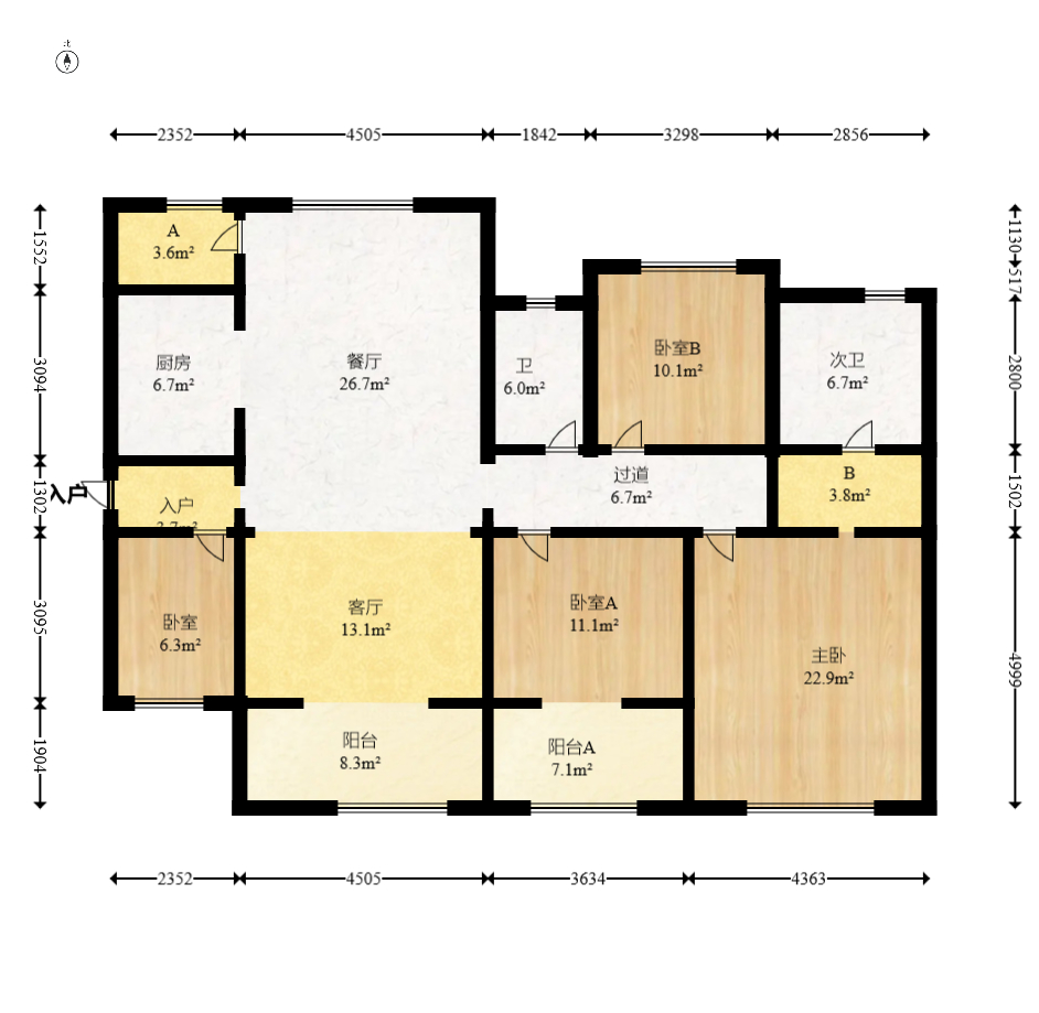 恒基凯旋门一二期  3室2厅1卫    136.0万 恒基凯旋门一二期  3室2厅1卫    136.0万户型图