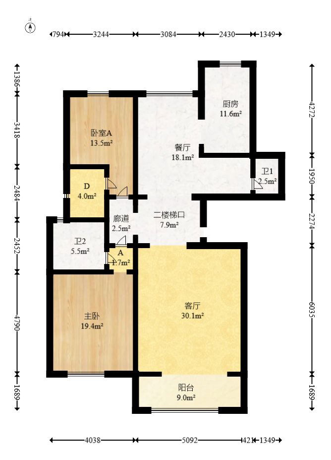 江山帝景雅墅（普罗旺斯）  4室2厅2卫   298.00万室内图1
