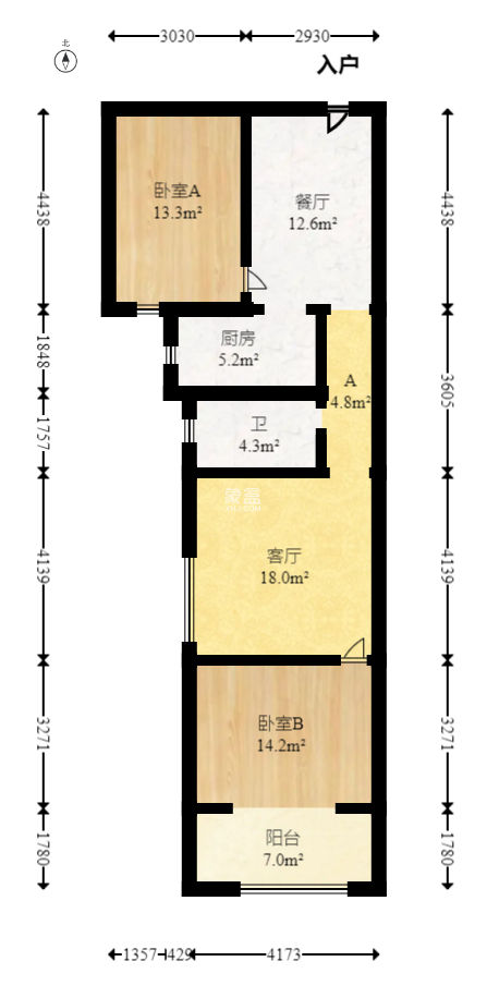 洪山家园  2室1厅1卫   55.00万