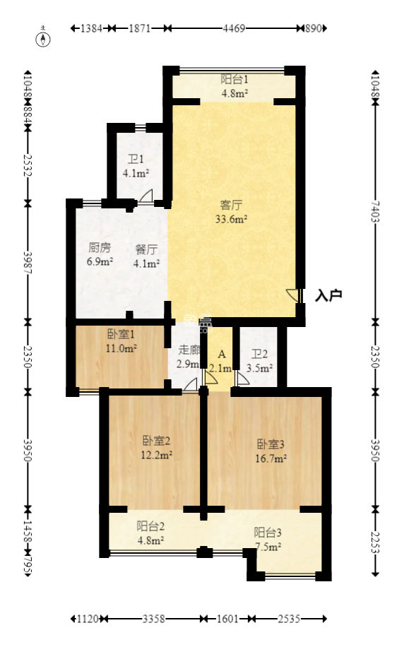 星语林名园  3室2厅2卫   118.00万
