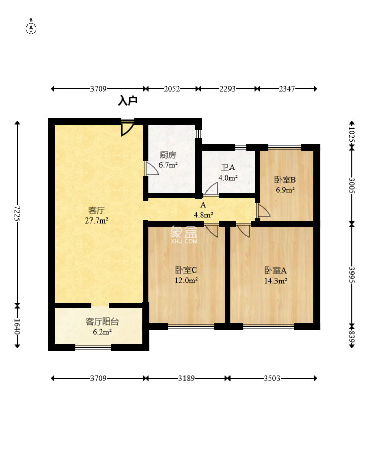光明E城  3室2厅1卫    82.0万