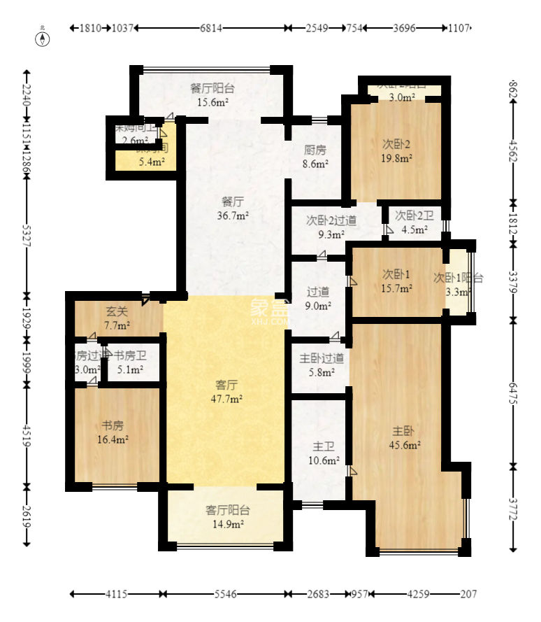 楚天逸品  5室2廳4衛(wèi)   320.00萬