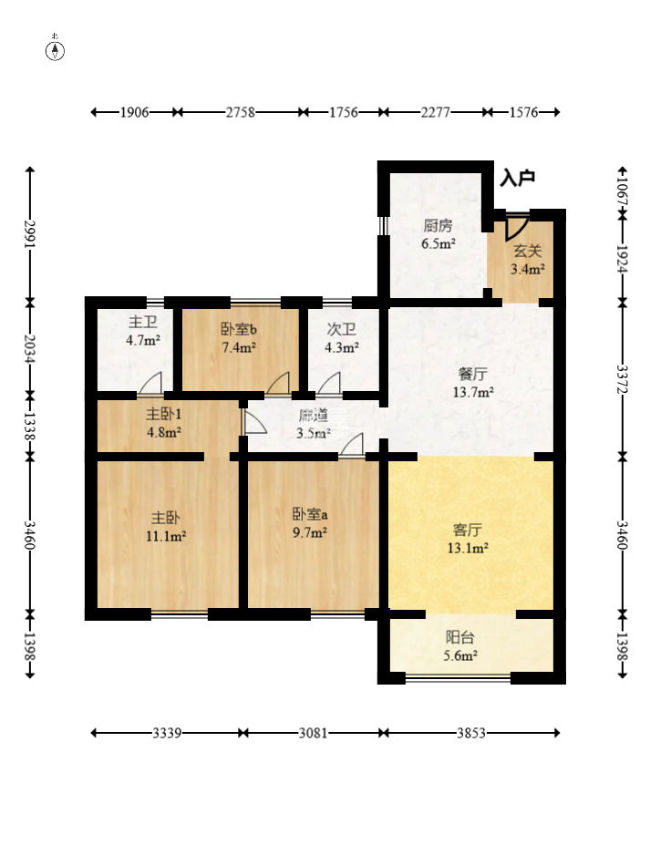长沙溪山悦  3室2厅2卫   125.00万