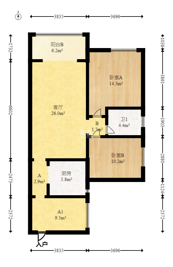 博遠(yuǎn)西苑  2室2廳1衛(wèi)   99.00萬