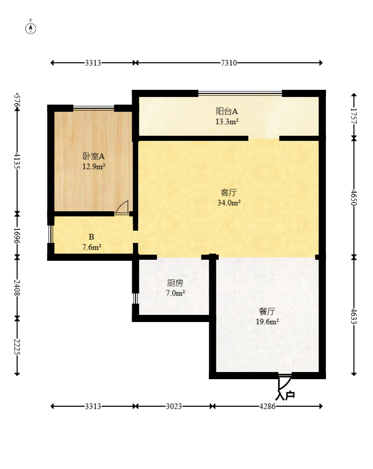 建发玖洲观澜  4室2厅2卫   165.00万室内图1