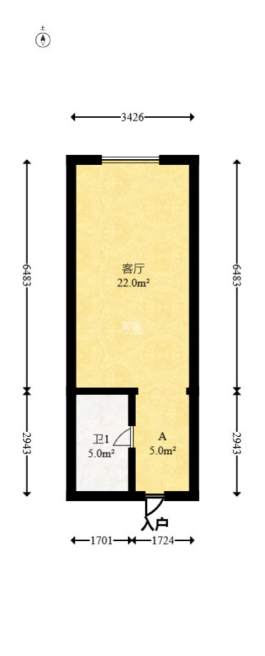 碧桂园印象  1室0厅0卫   50.00万
