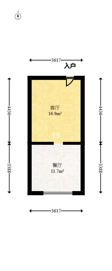 金色loft（鑫秋大厦）  2室2厅1卫   47.00万