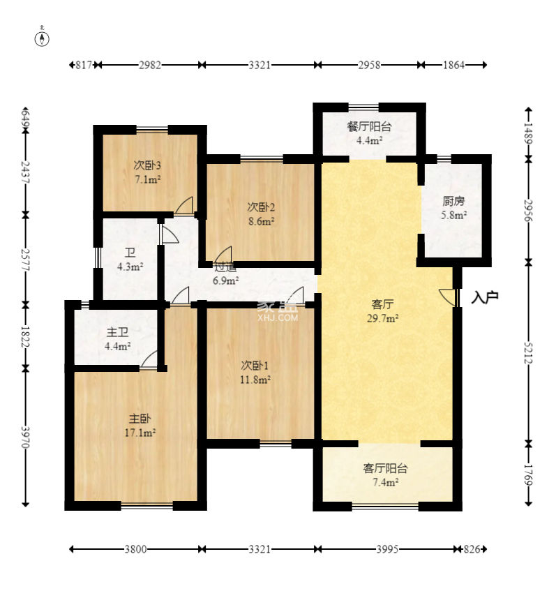 保利堂悦  4室2厅2卫   145.00万