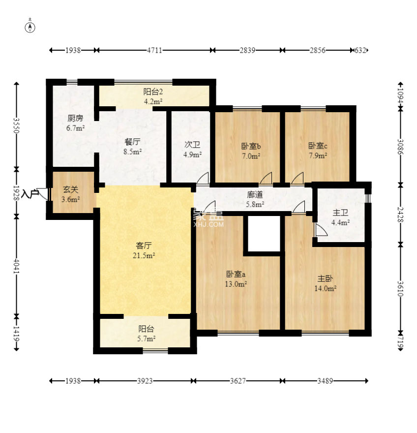 越秀亲爱里  4室2厅2卫   138.00万