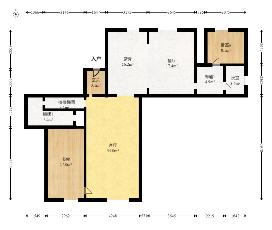 建发央著  4室2厅2卫   290.00万室内图1